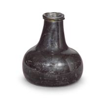 An attractive wide-mouthed half size 'Onion' preserve bottle, circa 1710-20