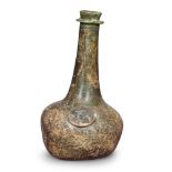 A very rare sealed 'Shaft and Globe' wine bottle, circa 1665