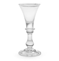 A good baluster wine glass, circa 1720-25