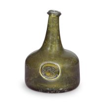 A very rare sealed 'Mallet' wine bottle, dated 1729