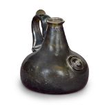 A very rare sealed half size 'Onion' serving bottle, circa 1690-95