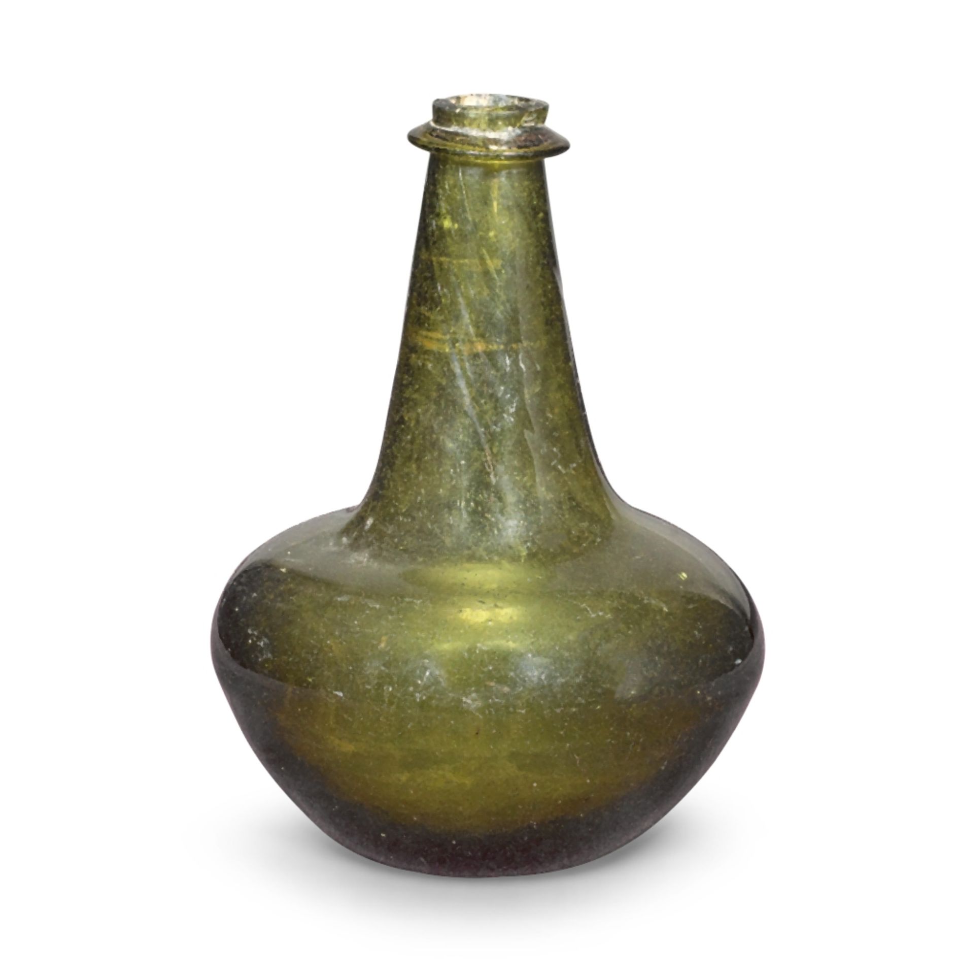 A good 'Shaft and Globe' wine bottle, circa 1670-75