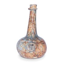 A rare crested sealed 'Shaft and Globe' wine bottle, circa 1655-60
