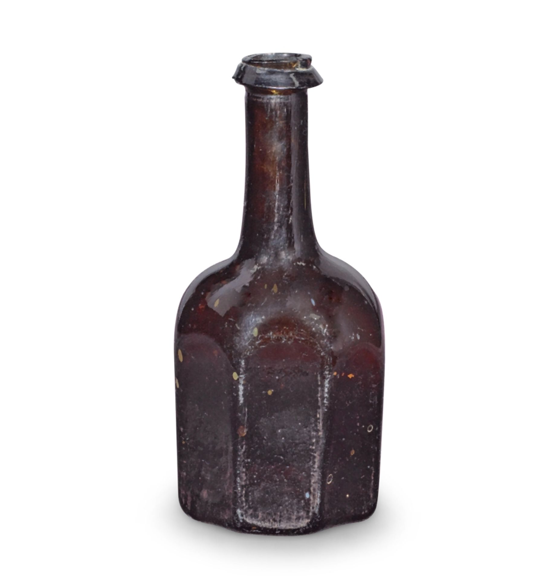 An attractive quarter size 'Octagonal Cylinder' wine bottle, circa 1740