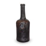 A sealed 'Cylinder' wine bottle, dated 1769
