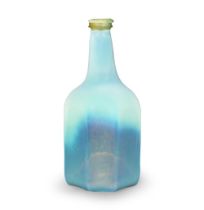 An attractive opalescent 'Octagonal Cylinder' wine bottle, circa 1740-50