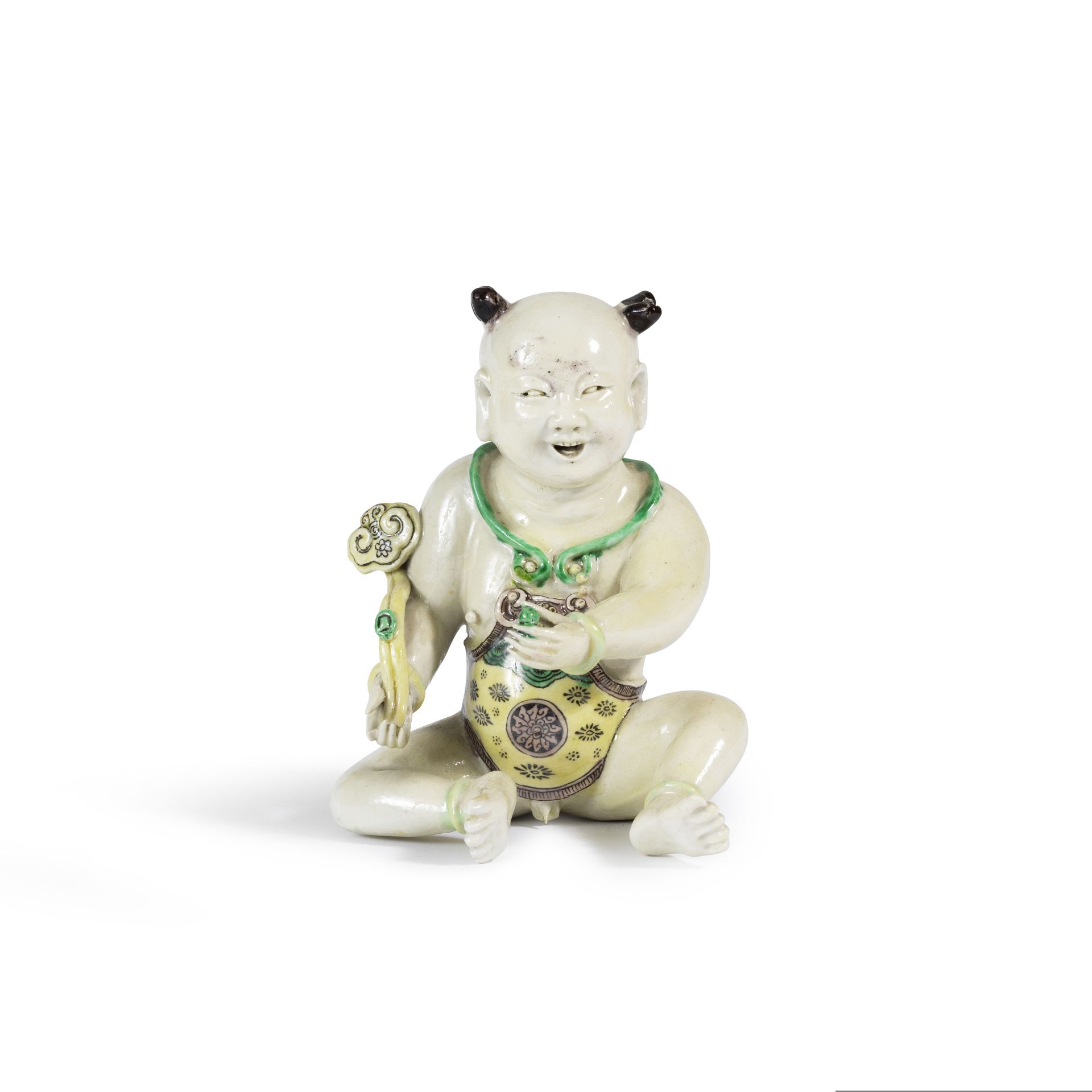 PETITE STATUETTE D'UN HEHE EN PORCELAINE DE LA FAMILLE VERTE &#201;poque Kangxi (1662-1722)