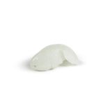 POISSON ROUGE EN JADE BLANC SCULPT&#201; XVIIIe/XIXe si&#232;cle