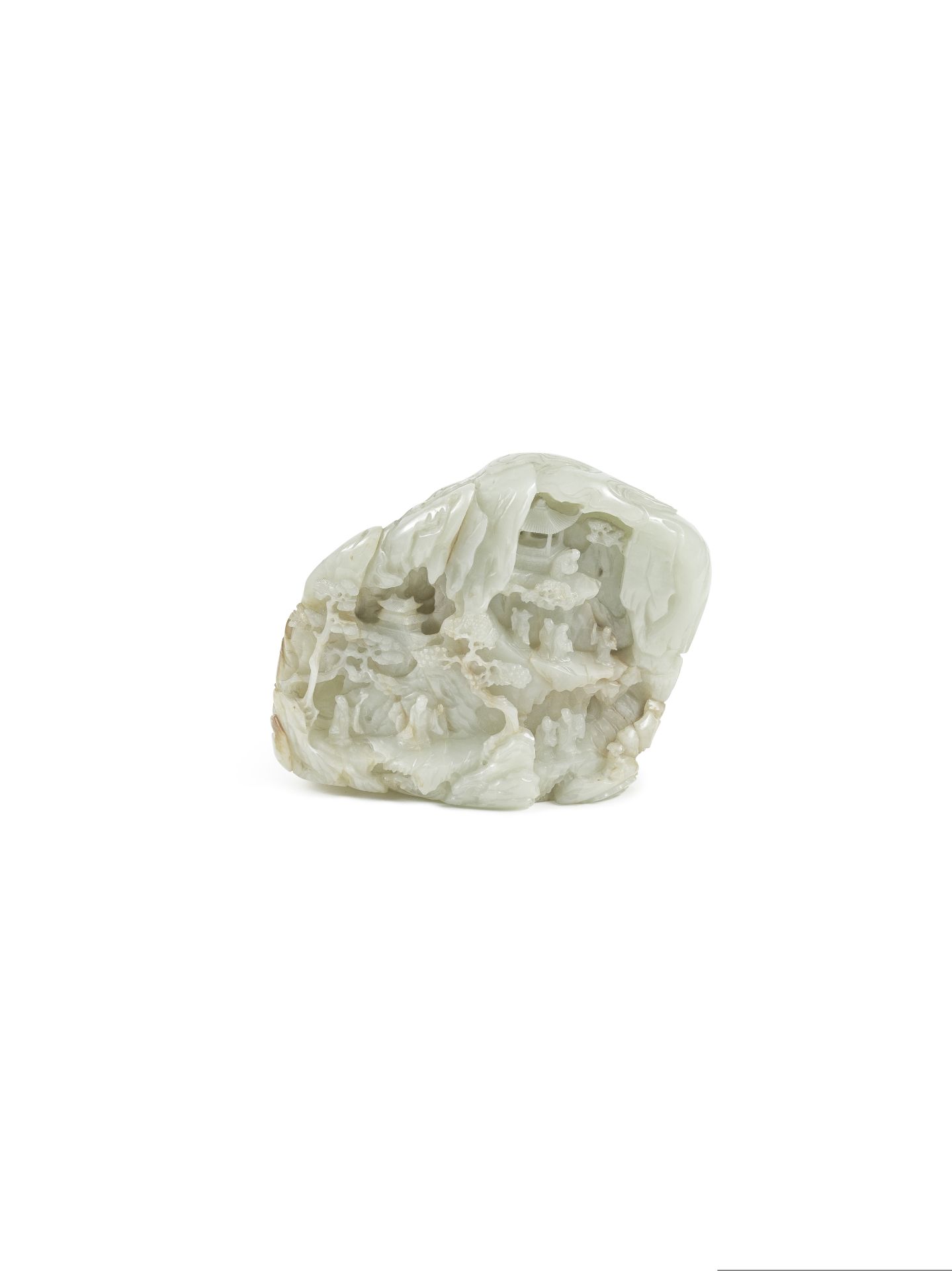 ROCHER EN JADE C&#201;LADON P&#194;LE ET ROUILLE SCULPT&#201; XVIIIe si&#232;cle (2)