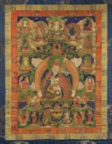 THANGKA REPR&#201;SENTANT PADMASAMBHAVA Tibet, XVIII si&#232;cle