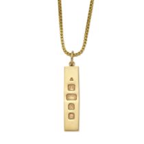 GOLD INGOT PENDANT/NECKLACE,