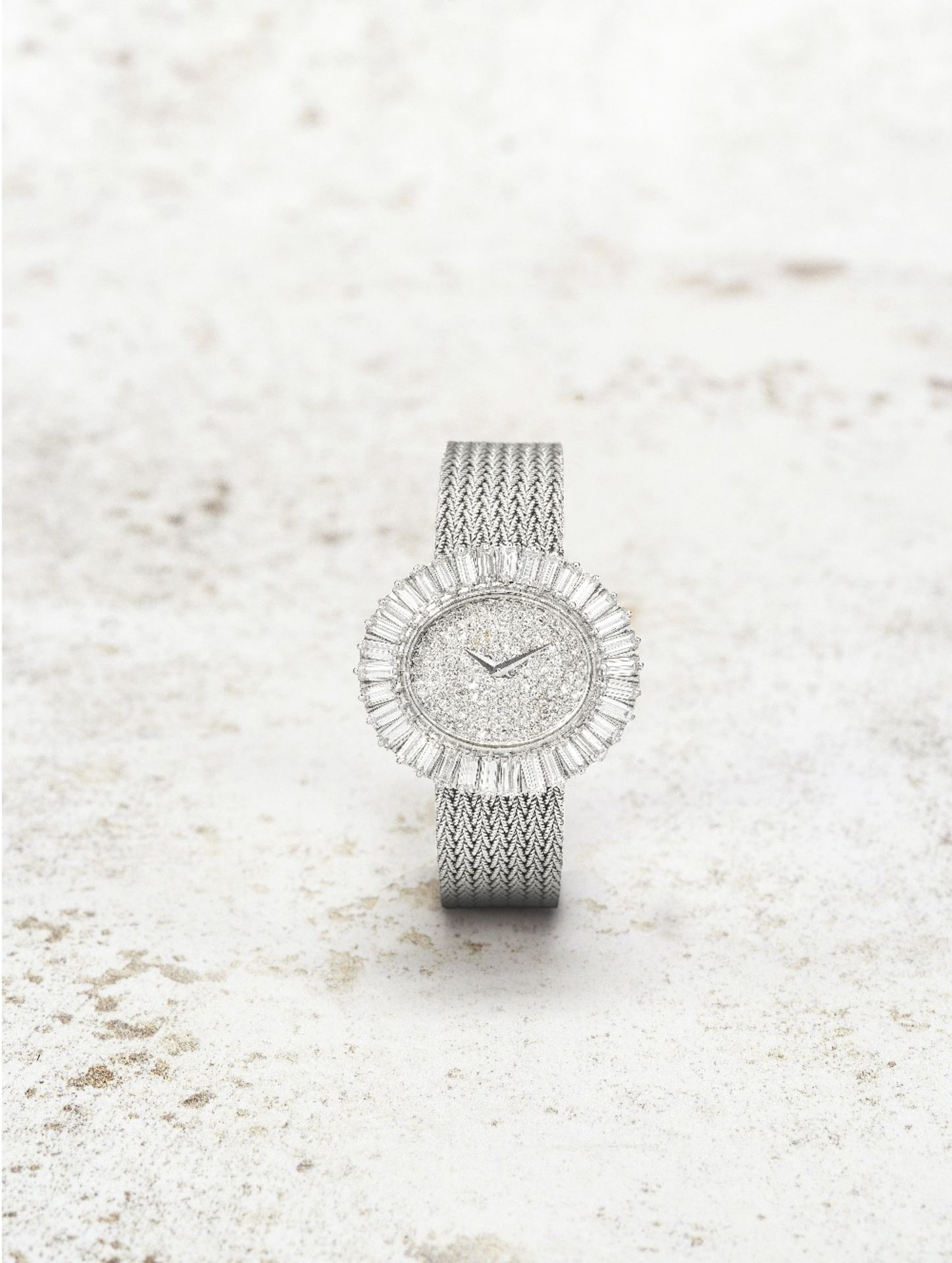 Vacheron Constantin. A fine lady's 18K white gold diamond set manual wind bracelet watch Circa 1970