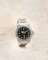 Rolex. A fine and rare stainless steel automatic bracelet watch with pointed crown guards Subma...