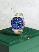 Rolex. A fine stainless steel and gold automatic calendar bracelet watch Submariner, Ref: 12661...