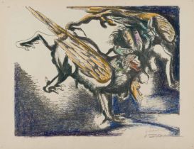 OSSIP ZADKINE (1890-1967) Le combat avec l'hydre de Lerne (Les travaux d'Hercule), 1960 Lithogr...