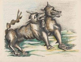 OSSIP ZADKINE (1890-1967) Le chien de Geryon (Les travaux d'Hercule), 1960 Lithographie r&#233;...