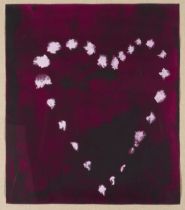 LUC TUYMANS (born 1958) Heart, 2011 S&#233;rigraphie recto verso sur toile. Sign&#233;e et num&...