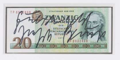 JOSEPH BEUYS (1921-1986) Falschgeld, 1979 Billet de banque. Sign&#233; et annot&#233; au feutre...