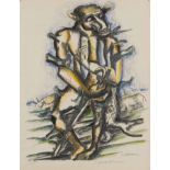 OSSIP ZADKINE (1890-1967) Geryon (Les travaux d'Hercule), 1960 Lithographie r&#233;hauss&#233;e...