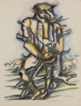 OSSIP ZADKINE (1890-1967) Geryon (Les travaux d'Hercule), 1960 Lithographie r&#233;hauss&#233;e...