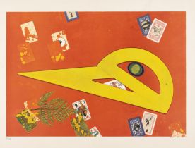 MAX ERNST (1891-1976) Le jeu de carte, 1967 Lithographie en couleurs. Sign&#233;e et num&#233;r...