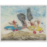 ROBERTO MATTA (1911-2002) Les Ohtomobiles!, 1972 Eau-forte et aquatique sur papier japon. Sign&...