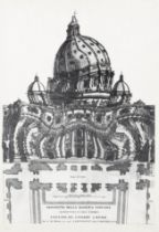 POL BURY (1922-2005) Prospetto della Basilica Vaticana Lithographie en couleurs. Sign&#233;e et...