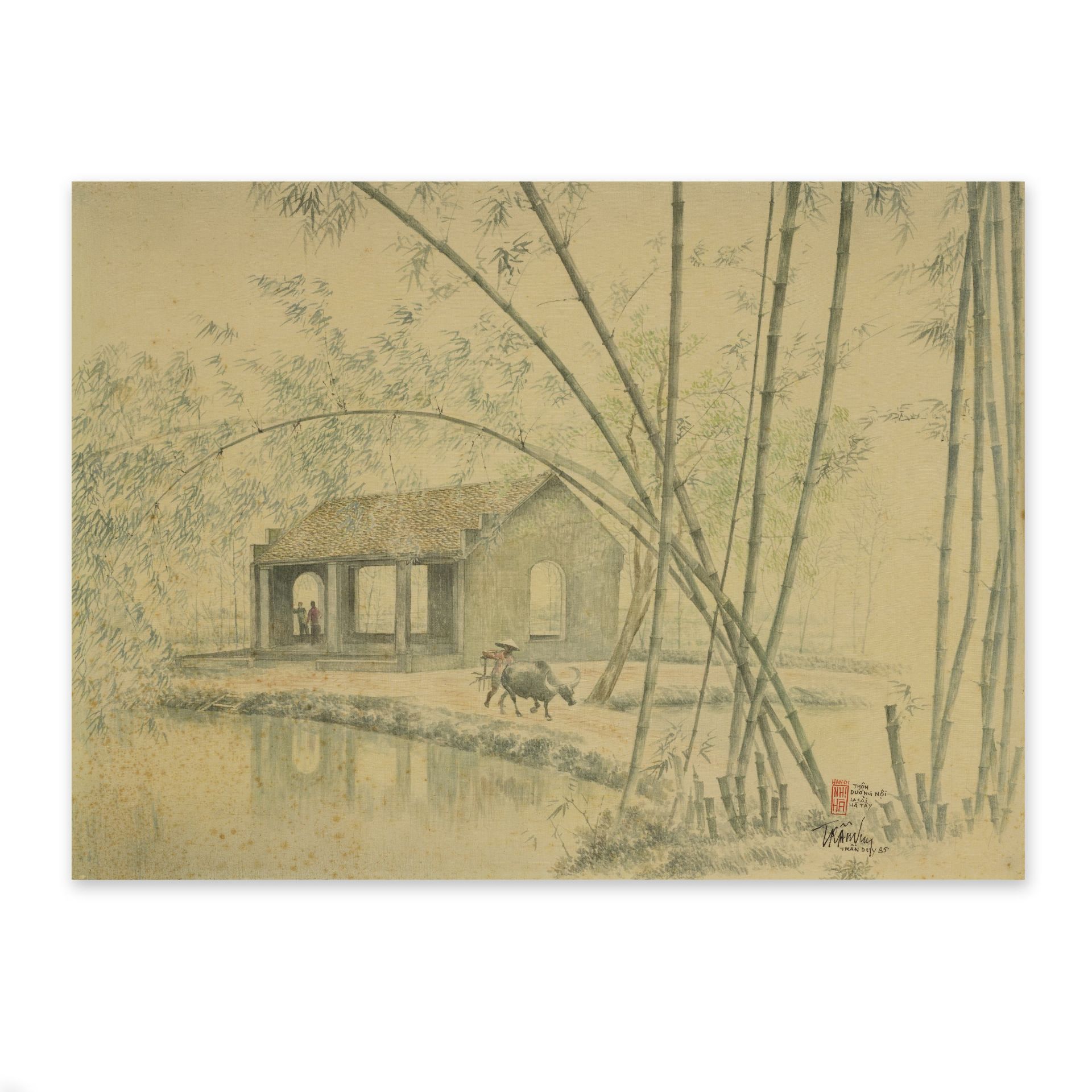 Tran Duy (Vietnamese, 1920-2014) Village de D&#432;&#417;ng N&#7897;i &#224; H&#224; T&#226;y