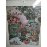 Oriental themed picture signed Francis botze set in gilt frame