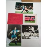 Selection of old football photos includes Liverpool FC squad signed etc