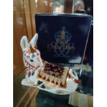 Limited edition Royal crown Derby thistle donkey paperweight with stopper & box