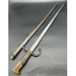 1876 French Bayonet with scabbard.