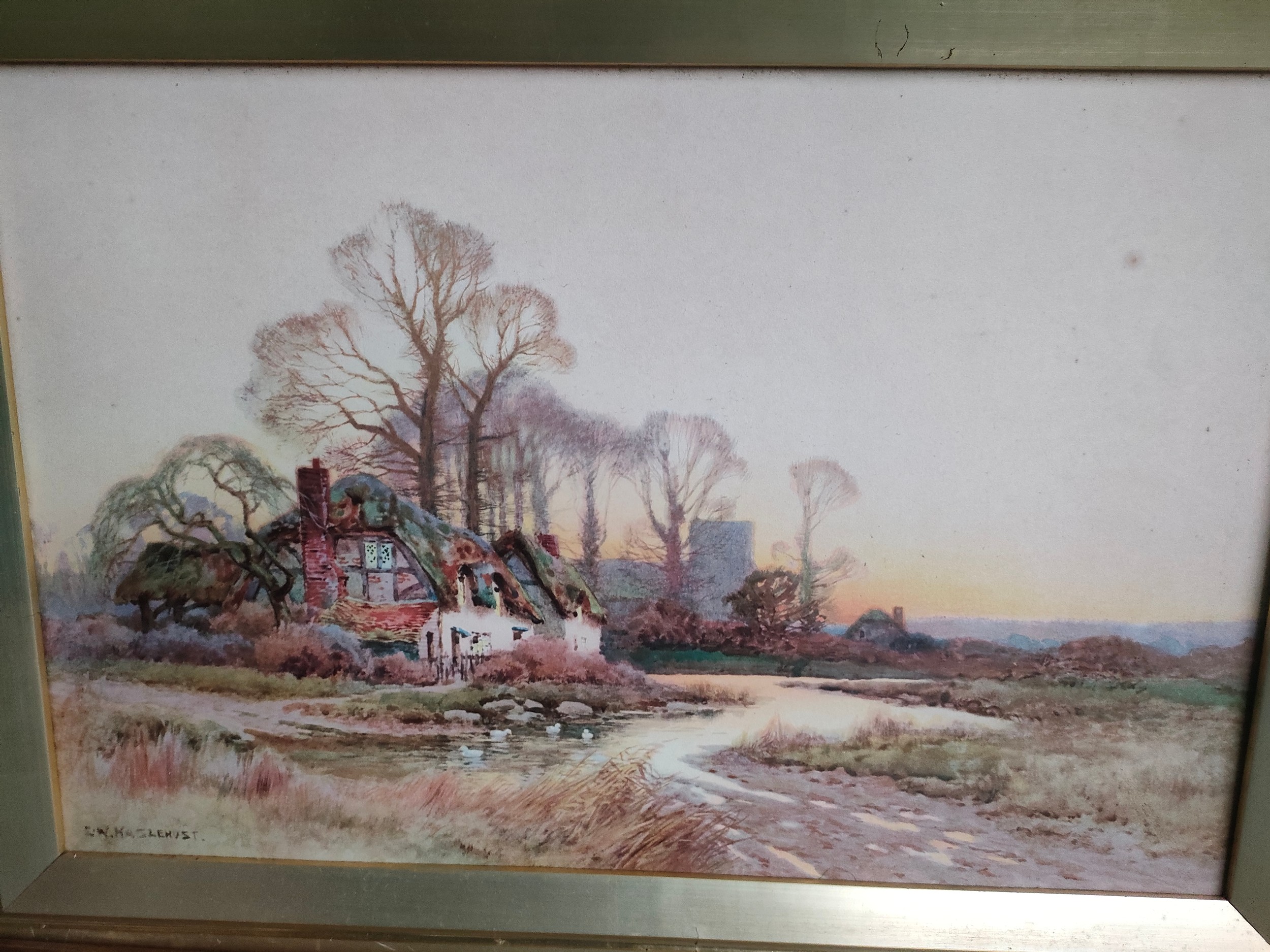 Pair of 19th century countryside pictures set in gilt framing signed by EW Kaslehust - Image 3 of 3