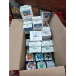 Box of charming tales figures together with boxed paperweight s