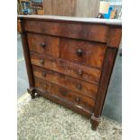 Victorian Scottish OG 2 over 4 chest of drawers, Has Hidden drawer to top section. [Needs a