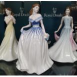 3 Royal Doulton figures includes Charlotte hn4092 & Isabel hn 3716.