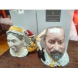 Royal Doulton character jug of the year queen Victoria 2001 together with Royal Doulton Toby