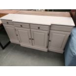 Large Pine painted sideboard