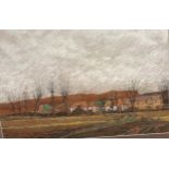 J A Conlan Original pastel of a Rural Farm Scene Frame 60cm x 76cm.