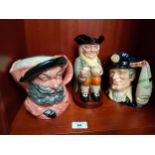 3 Royal Doulton Toby jugs to include Yaughtsman