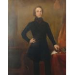 19th Century Oil on canvas/board depicting a gentleman in a gilt frame[97x77cm]