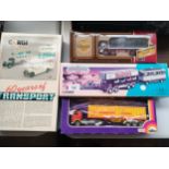 Collection of boxed truck models to include corgi showman collection truck model etc