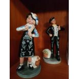 Pair of Early Royal Doulton figures pearly boy and pearly girl