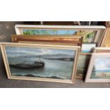 Large collection of oil paintings