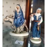 Goebel religious Mary & Jesus on donkey back together with Joseph figure