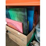 2 boxes of unframed oil paintings