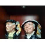 Royal Doulton character Toby jugs pearly king and Queen