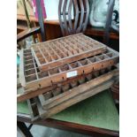 Selection of antique small lettering trays/ drawers