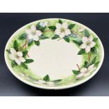 Wemyss ware Griselda Hill Pottery flower design fruit bowl. [30.5cm in diameter]