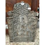 Antique cast iron plaque dated 1600's 'Neptune'